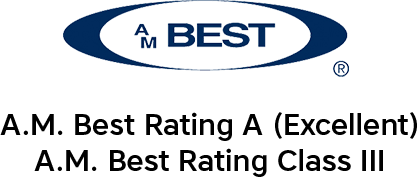 A.M. Best Rating A (Excellent). A.M. Best Rating Class III.